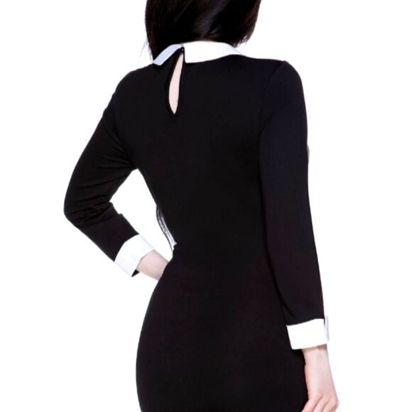 KILLSTAR- GOTHIC, PENTEGRAM, WITCHY, WICCAN, "MOON SPELL" DRESS, WHITE COLLAR - Picture 2 of 15